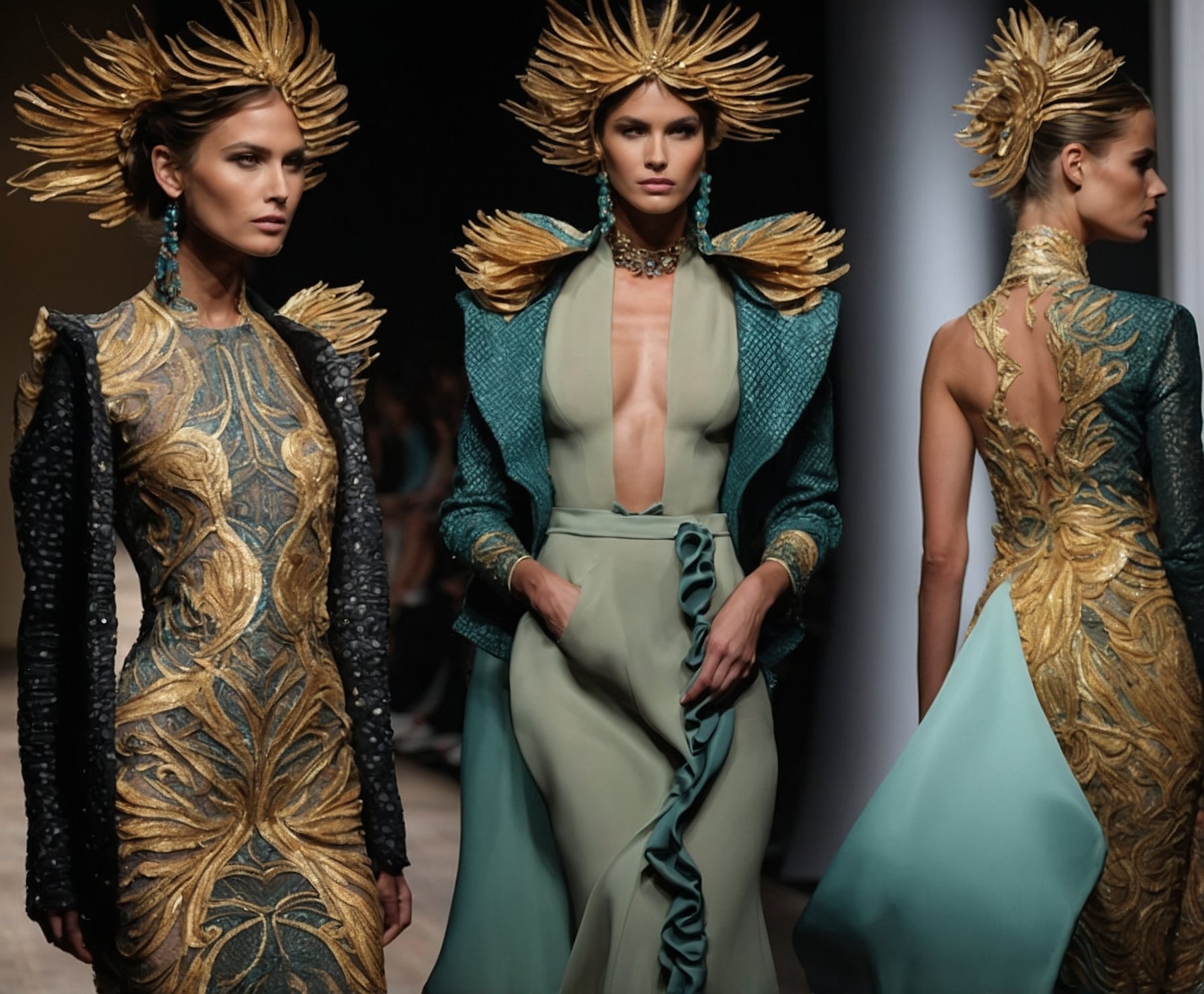 Desfile de moda internacional de alta costura.